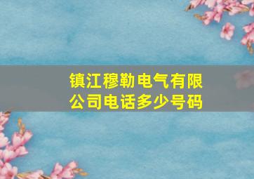 镇江穆勒电气有限公司电话多少号码