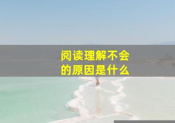 阅读理解不会的原因是什么