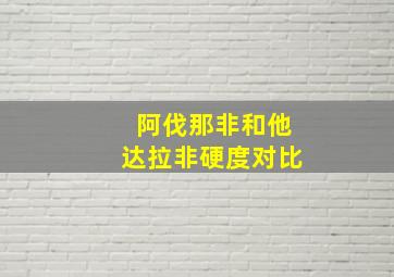 阿伐那非和他达拉非硬度对比