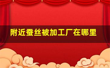 附近蚕丝被加工厂在哪里