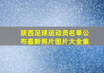 陕西足球运动员名单公布最新照片图片大全集