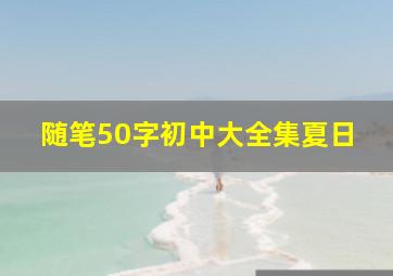 随笔50字初中大全集夏日