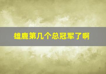 雄鹿第几个总冠军了啊