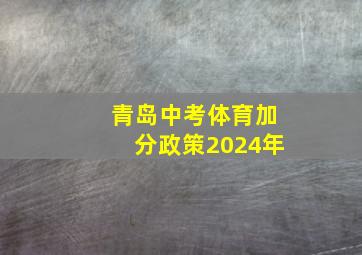 青岛中考体育加分政策2024年