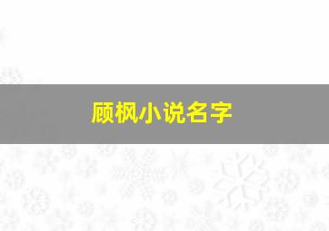 顾枫小说名字