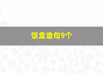 饭盒造句9个