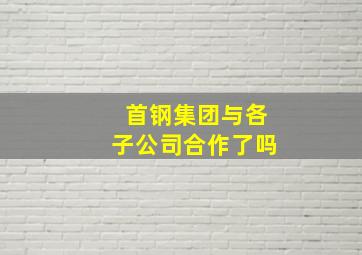 首钢集团与各子公司合作了吗