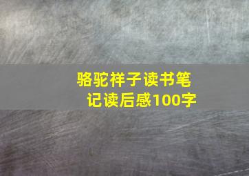 骆驼祥子读书笔记读后感100字