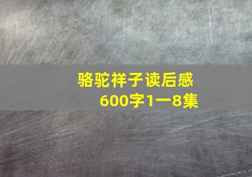 骆驼祥子读后感600字1一8集