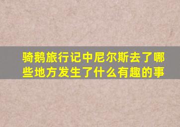 骑鹅旅行记中尼尔斯去了哪些地方发生了什么有趣的事