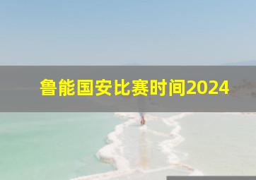 鲁能国安比赛时间2024